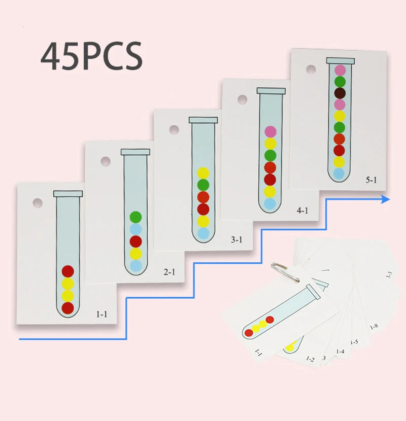 Montessori Didactic Material DIY Math Toy Color Shape Puzzle Matching Game Children Early Educational Learning Toy Teaching Aids