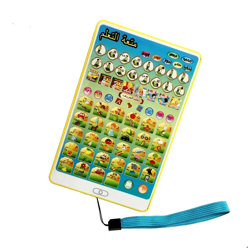 New English and Arabic Kids Tablet Islamic Quran Holy Kuran Learning Toy Bilingual Intelligence Educational Pad Mini Laptop Toys