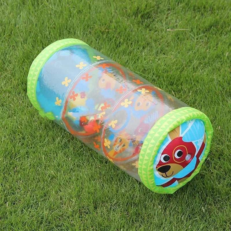 Baby Crawling Roller Montessori Activity Toy with Ball Rattle Games for Babies Development 0 6 12 Months Inflatable Crawling Toy