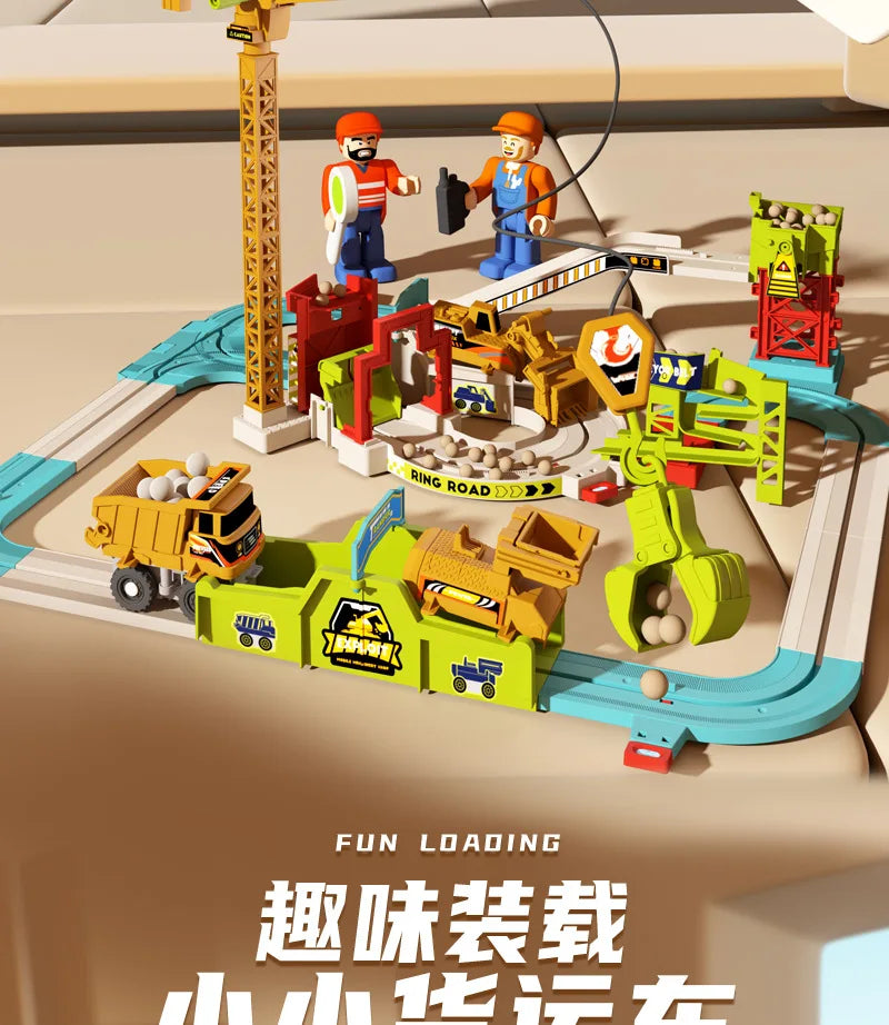 Educational Adventure Track Car Plastic Rolling Ball Engineering Adventure Toy for Kids