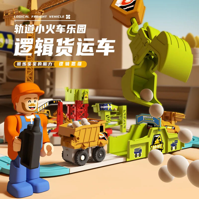 Educational Adventure Track Car Plastic Rolling Ball Engineering Adventure Toy for Kids