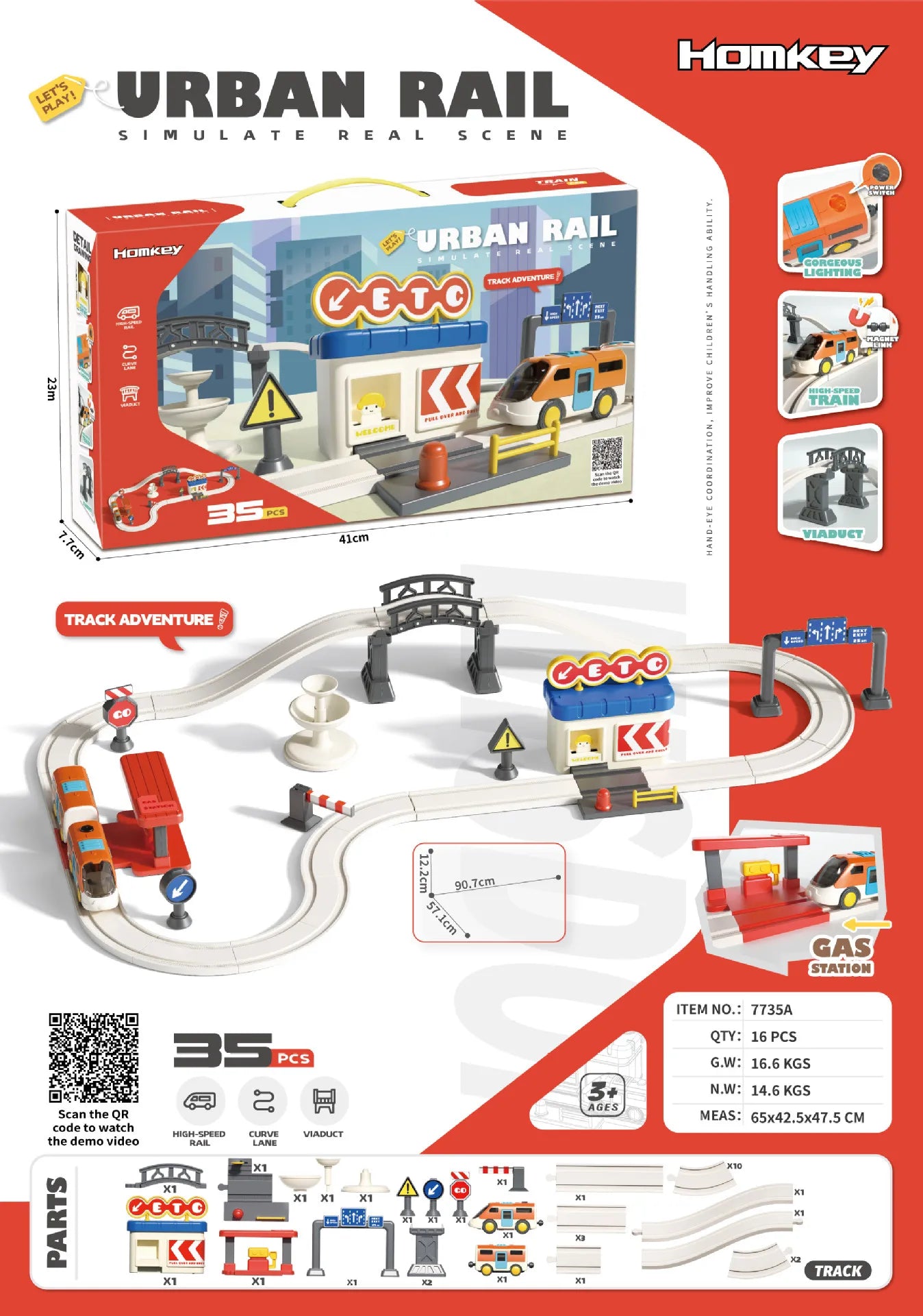 Educational Adventure Track Car Plastic Rolling Ball Engineering Adventure Toy for Kids