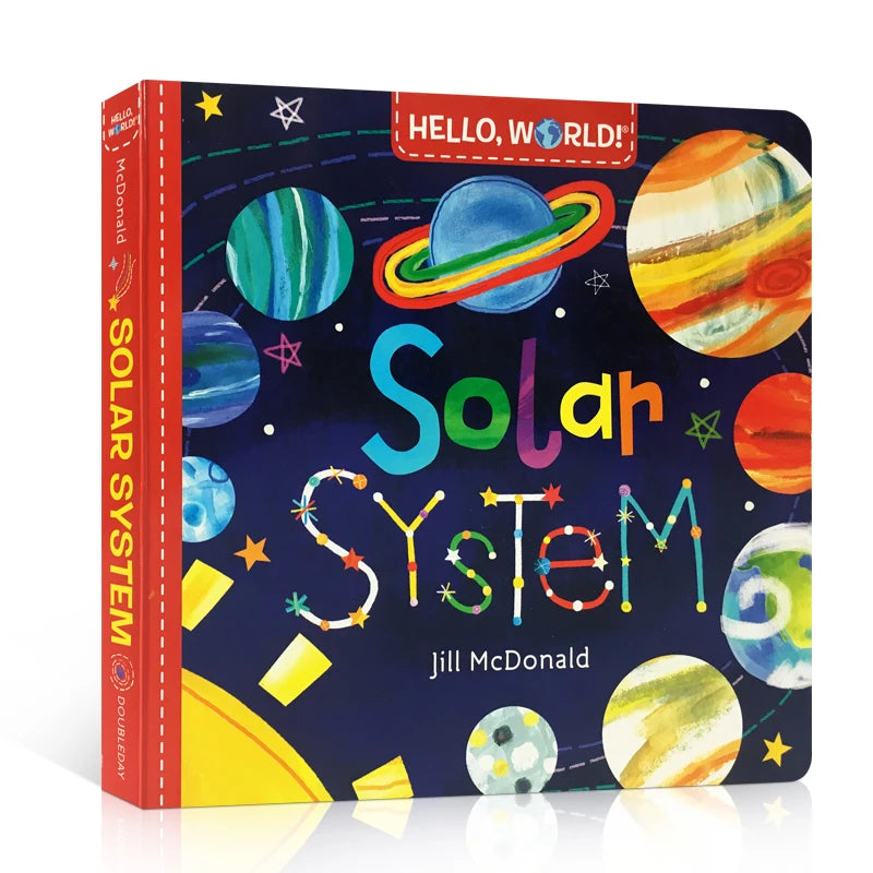 Hello World Solar System Original English Board Book Colouring Activity Science Picture Book for Kids Early Education