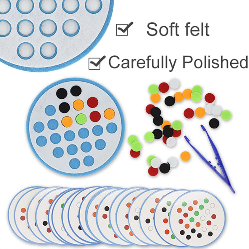 Montessori Didactic Material DIY Math Toy Color Shape Puzzle Matching Game Children Early Educational Learning Toy Teaching Aids