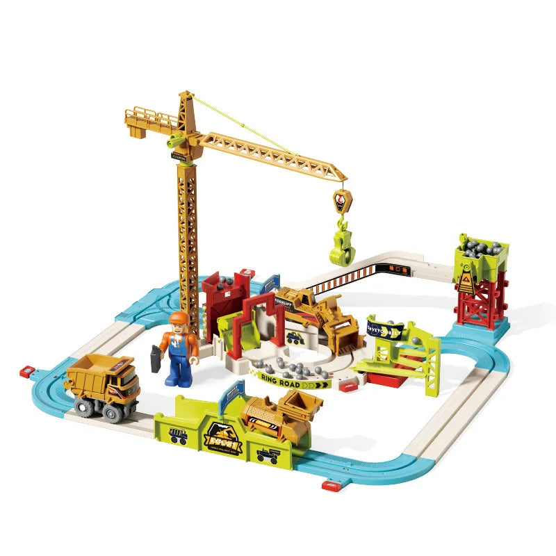 Educational Adventure Track Car Plastic Rolling Ball Engineering Adventure Toy for Kids