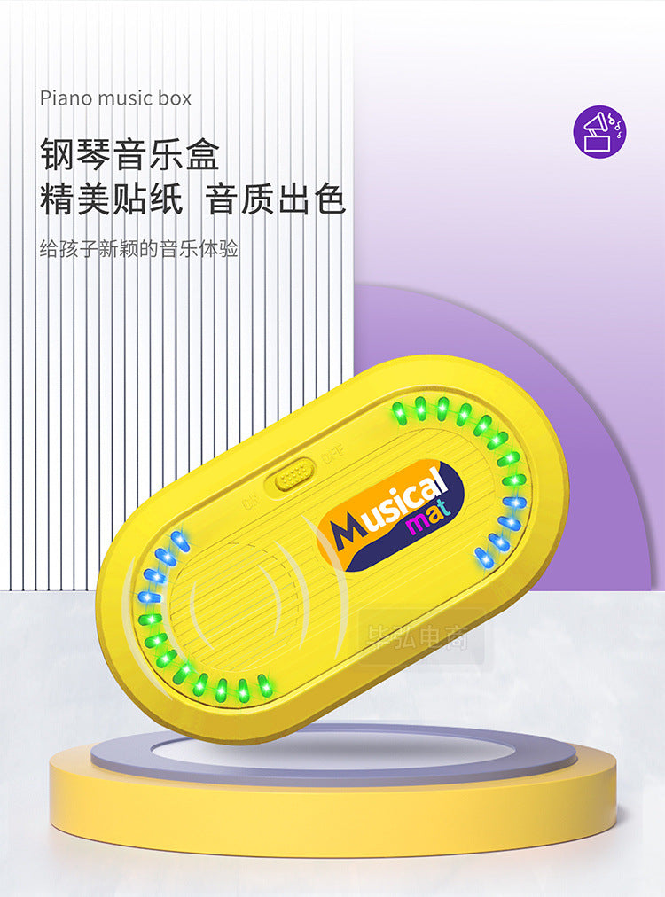 Baby Musical Piano Drum Play Mat 2 in 1 for Kids Toddlers Floor Keyboard Dance Mat with Sounds Baby Toy Music Blanket