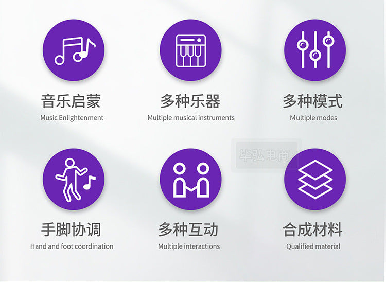 Baby Musical Piano Drum Play Mat 2 in 1 for Kids Toddlers Floor Keyboard Dance Mat with Sounds Baby Toy Music Blanket