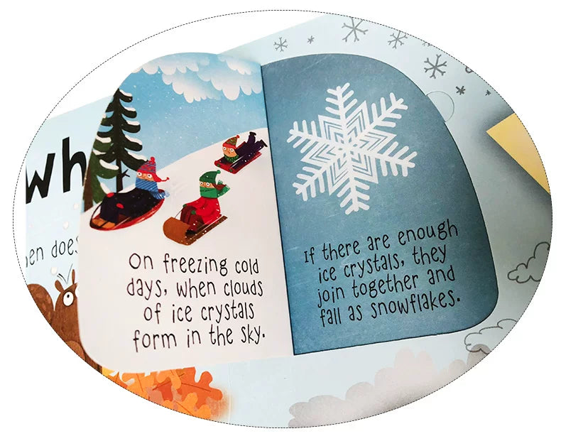 Lift The Flap Questions And Answers About Weather English Educational Picture Book Children Learning Board Hardcover