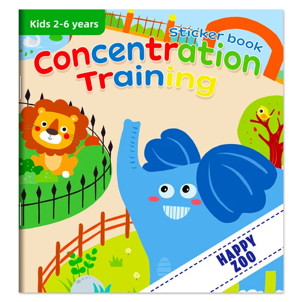 Montessori Toys Cartoon Sticker Books Focus on Potential Development Education Sticker Toys for Children 3-6Y