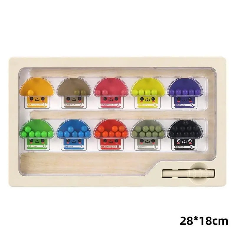 1 Set Color Matching Montessori Toy Plastic Magnetic Color And Number Maze Learning Education Toys Gifts For Children