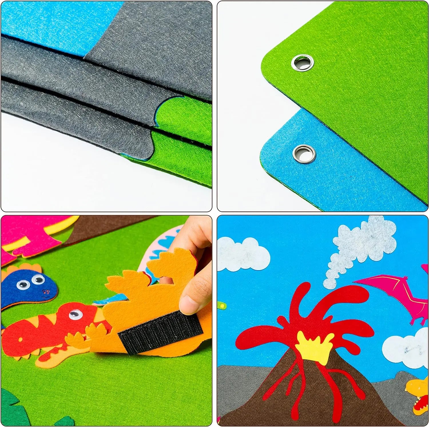 Zoom Animal Felt Story Board Montessori Early Learning Toy Themed Storytelling Flannel Toys Interactive Game Wall Hanging Gifts