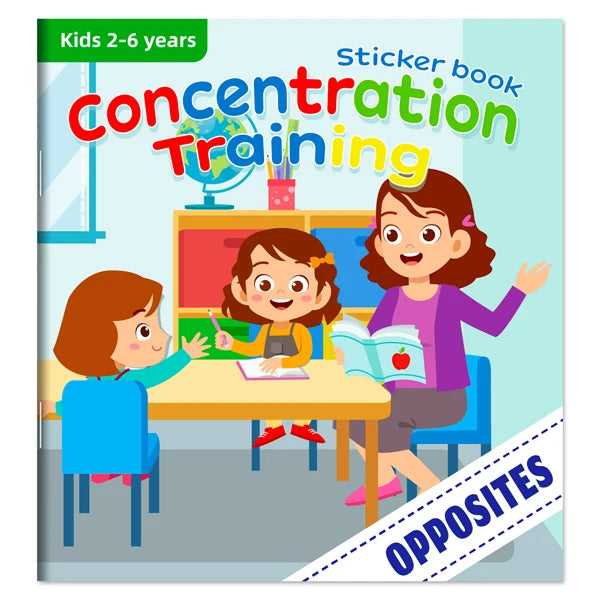 Montessori Toys Cartoon Sticker Books Focus on Potential Development Education Sticker Toys for Children 3-6Y