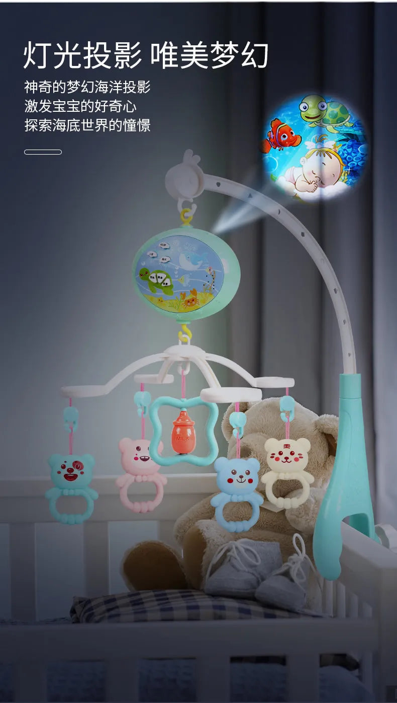 Baby Crib Mobiles Rattles Music Educational Toys Bed Bell Carousel For Cots Infant Baby Toy 0-12 Months For Newborns Toddler Toy
