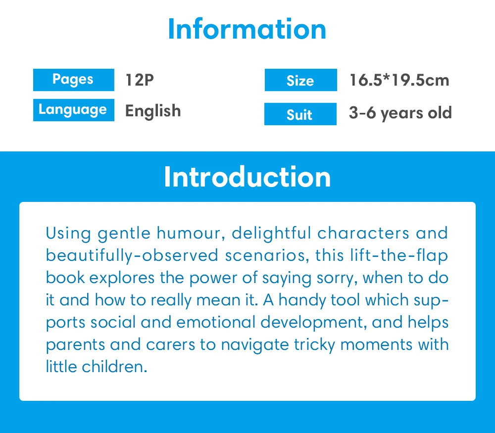 Usborne Lift The Flap Very First Questions & Answers Why Should I Say Sorry ? 3D Flap Picture Books for Kids Baby English Books