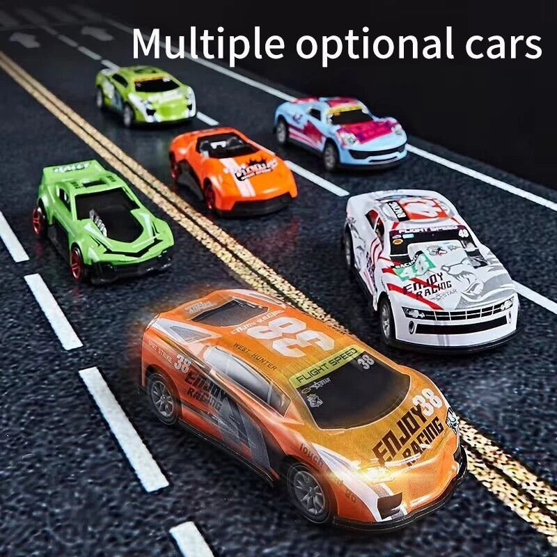 Ejector container truck engineering car with 6 alloy car children's toy pull-back car toy Christmas Thanksgiving gift