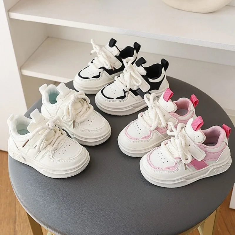 Leisure sports shoes 2025autumn new women's running shoe simple flat bottom anti slip versatile outdoor shoes boys and girls