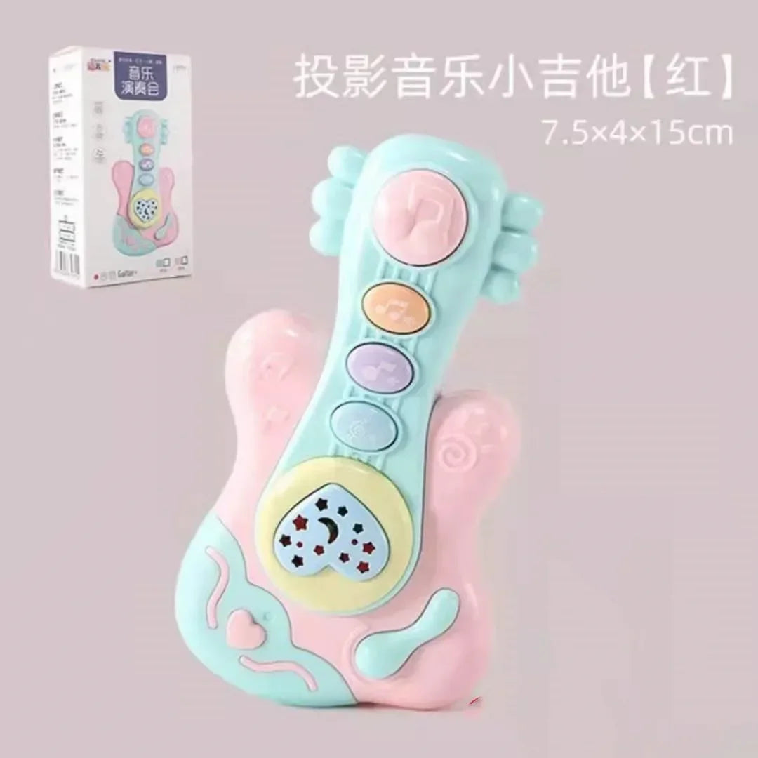 Kids Electronic Music Guitar Toy Multifunction Early Learning Instrument for Children Educational Musical Playset for Ages 3-6