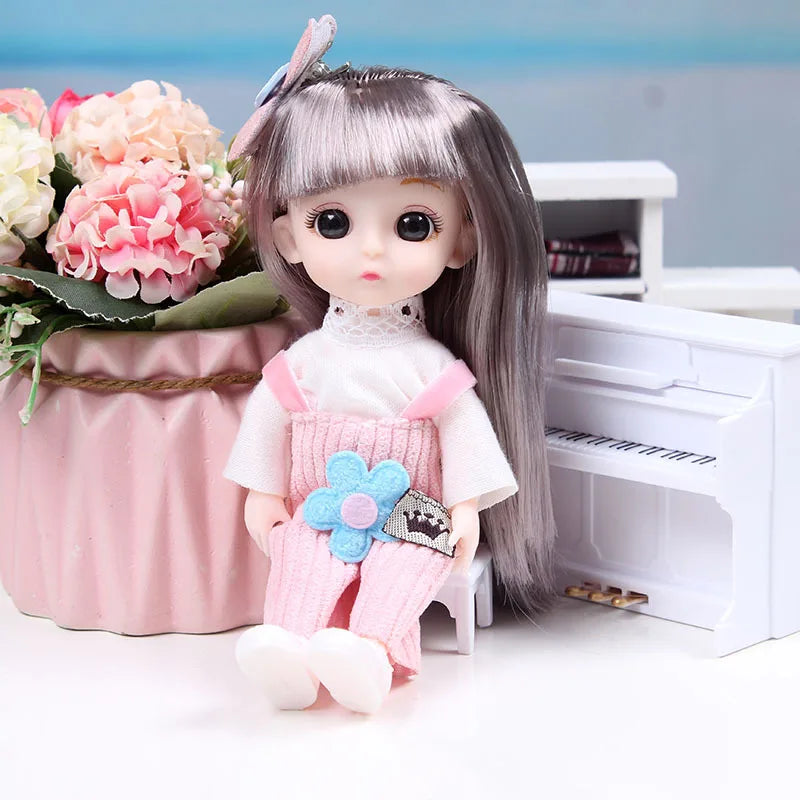 17cm Dolls 1/8 BJD Doll Princess Dress Up Boneca Children's 13 Joints Toys Dolls for Girls Dolls Multi-joint Kids Birthday Gifts