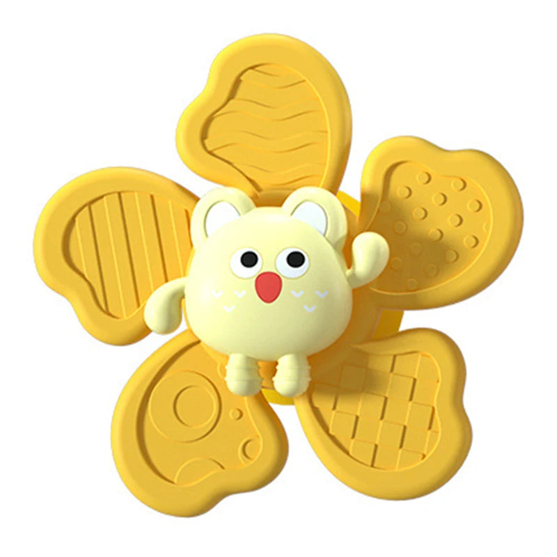 Montessori Baby Bath Toys Boy Children Bathing Sucker Spinner Suction Cup Toy For Kids Funny Child Rattles Teether Toddler Gifts