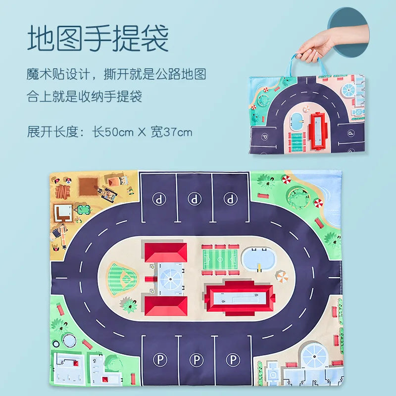 Cartoon Inertia Mini Car Toy Set Ambulance Police Car School Bus Fun Simulated Real Car Model Toys Boy's Birthday Surprise Gifts