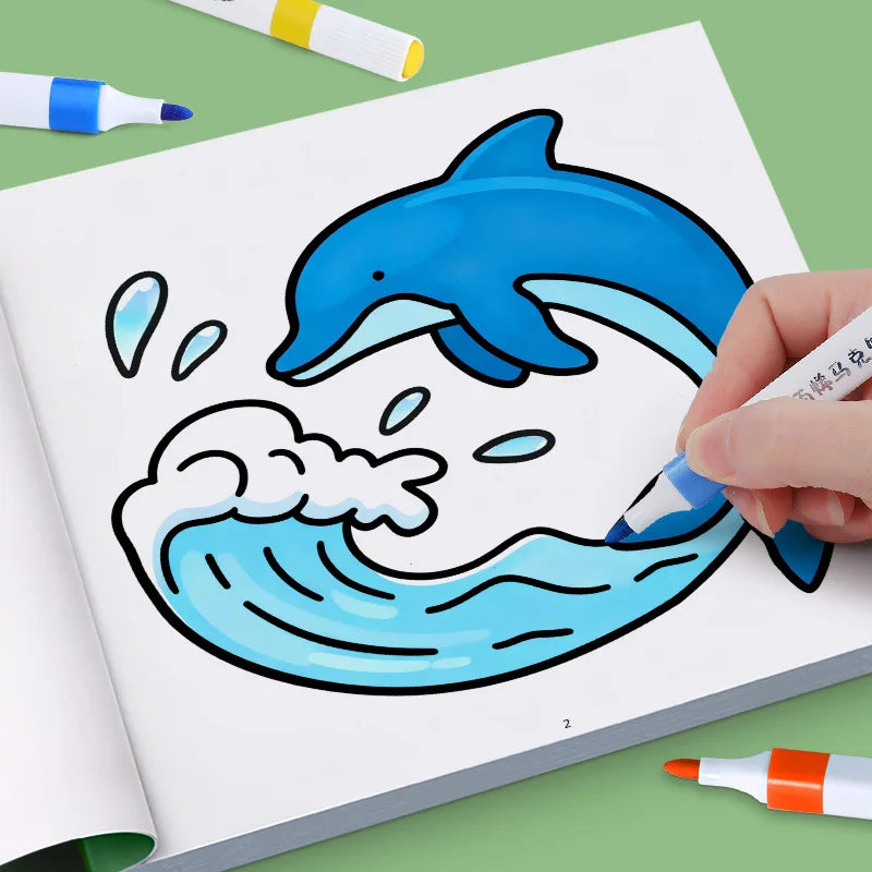 24 Page Fun Coloring Book, Warm Moments for Girls, Creative Entertainment, Fantasy Illustrations, Hand Drawn Art Drawing Book