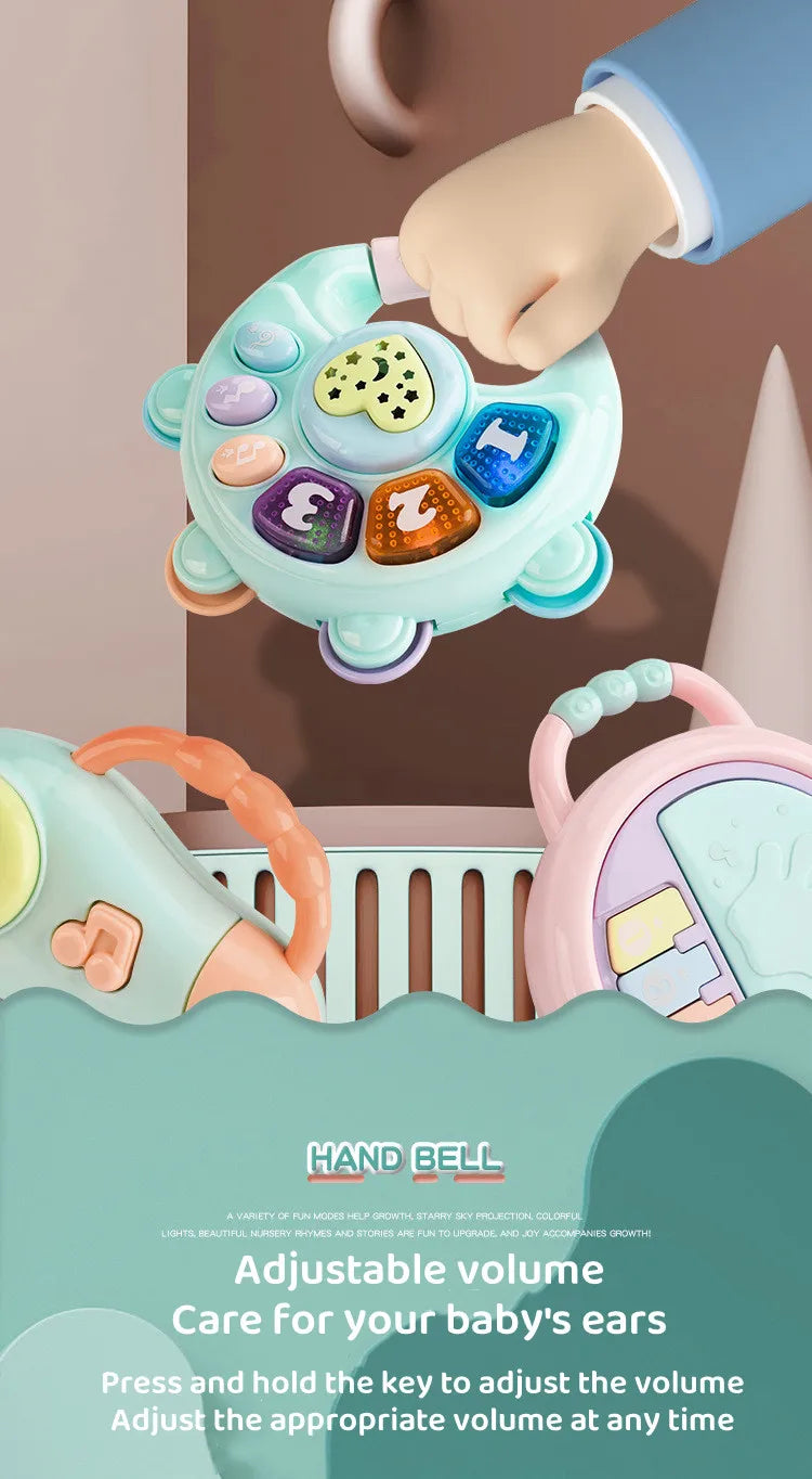 Kids Electronic Music Guitar Toy Multifunction Early Learning Instrument for Children Educational Musical Playset for Ages 3-6