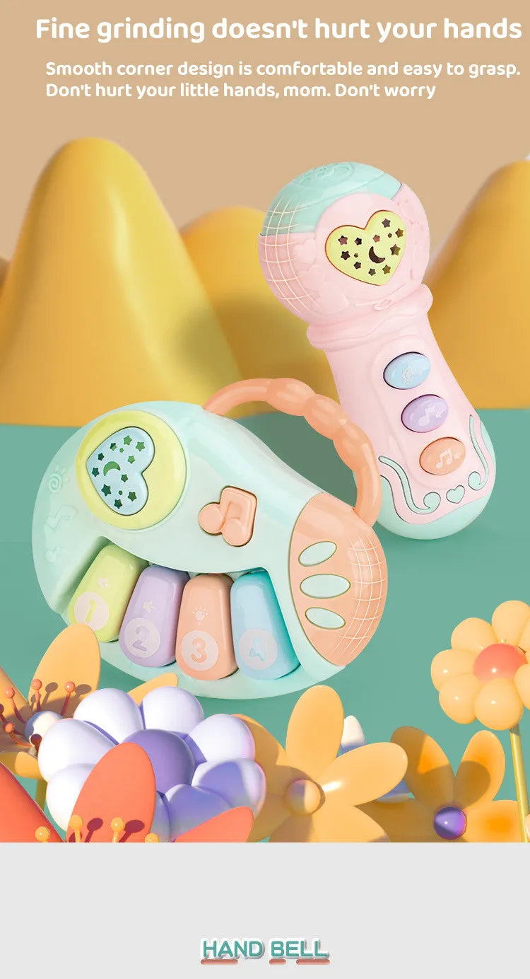 Kids Electronic Music Guitar Toy Multifunction Early Learning Instrument for Children Educational Musical Playset for Ages 3-6