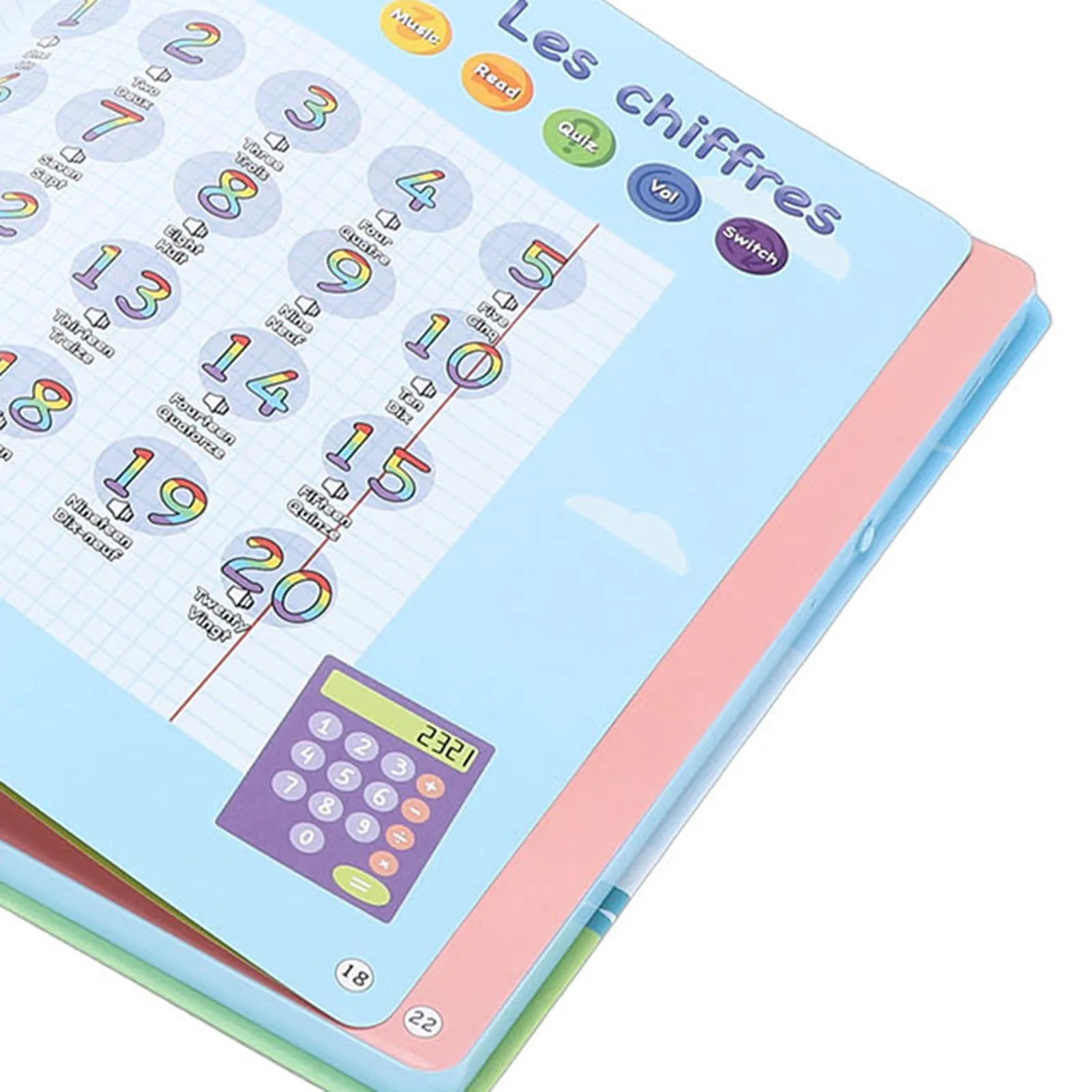 French English Bilingual Sound Book Early Learning Interactive Sound Book Educational  for Children Ages 3-8 Sound Book