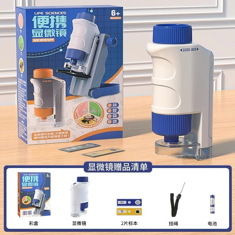 High definition 1200 times microscope toy set for primary and secondary school students science experiment puzzle science and