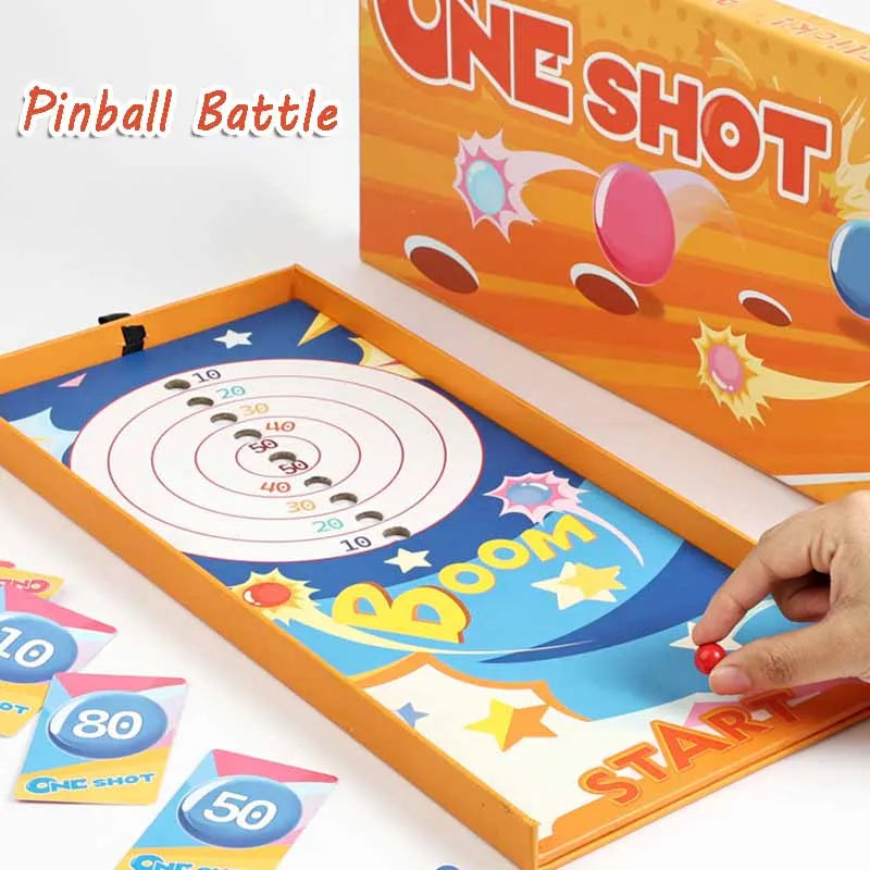 Kids Pinball Machine Board Games Flipper Pinball Battle Table Toy Logical Thinking Brain Teaser Game Party Social Toy Xmas Gift