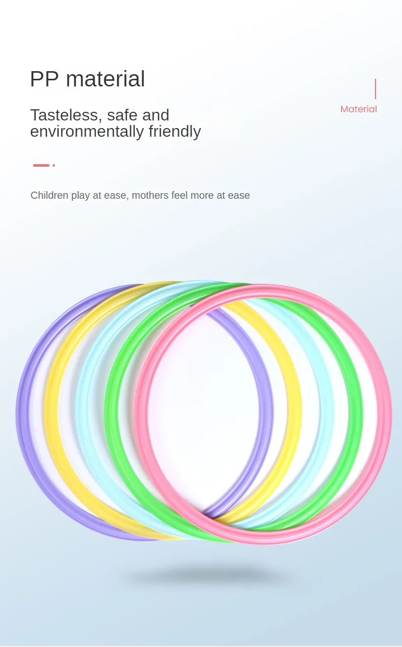 New Outdoor Kids Funny Physical Training Sport Toys Lattice Jump Ring Set Game 10 Hoops 10 Connectors for Park Play Boys Girls