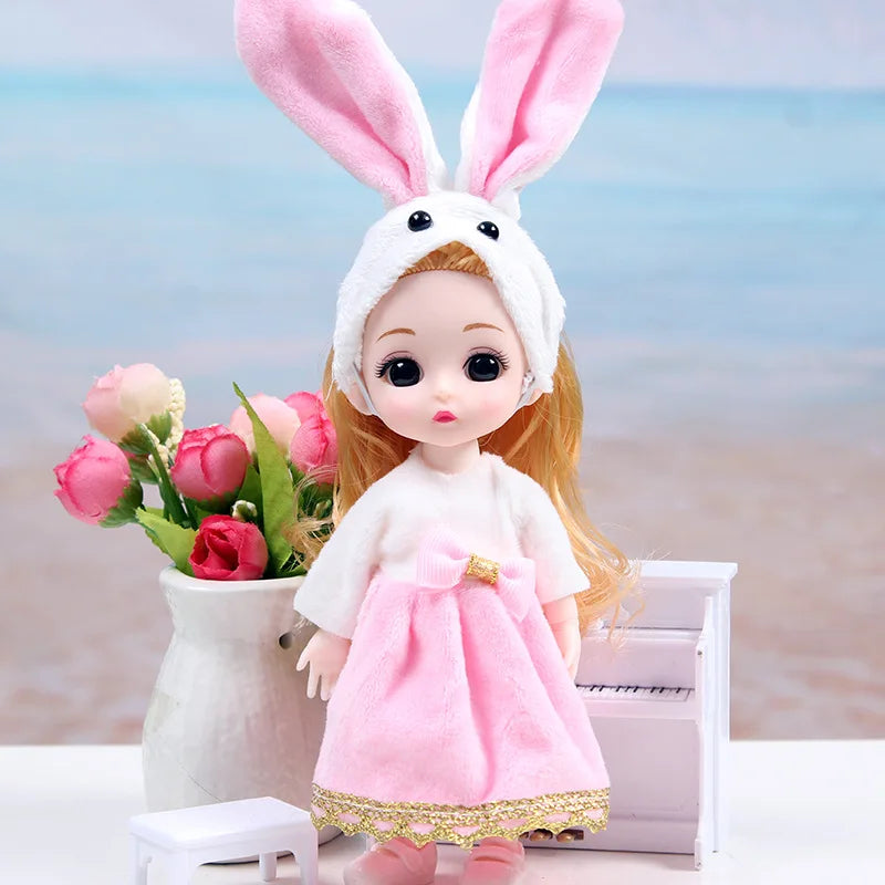 17cm Dolls 1/8 BJD Doll Princess Dress Up Boneca Children's 13 Joints Toys Dolls for Girls Dolls Multi-joint Kids Birthday Gifts