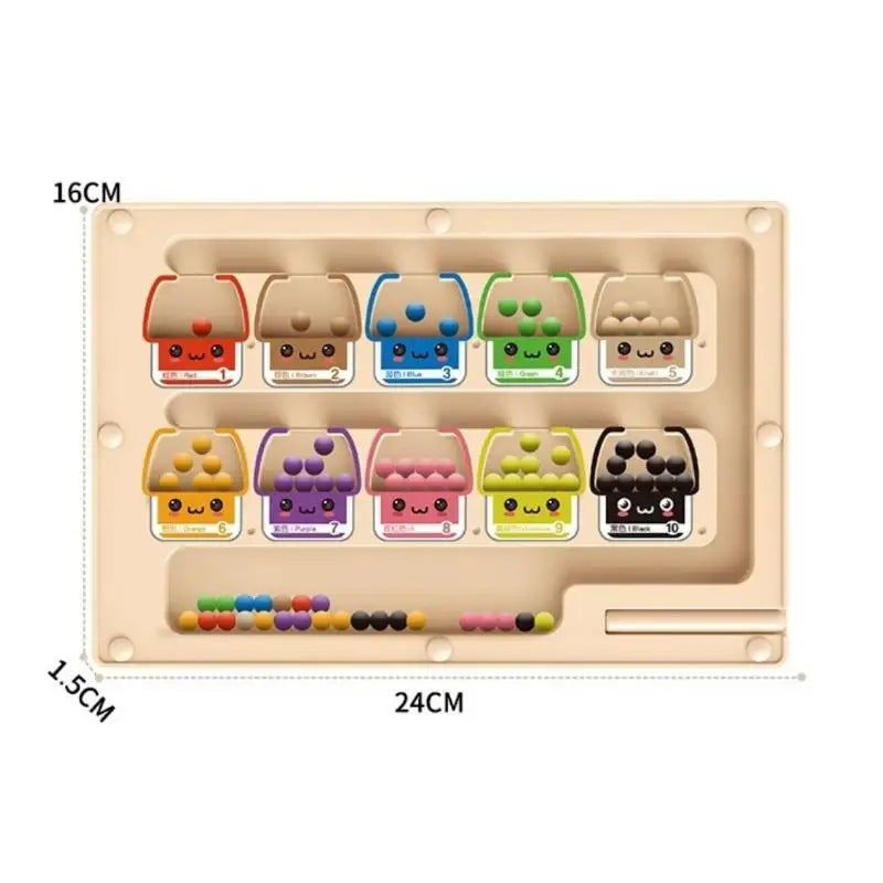 1 Set Color Matching Montessori Toy Plastic Magnetic Color And Number Maze Learning Education Toys Gifts For Children