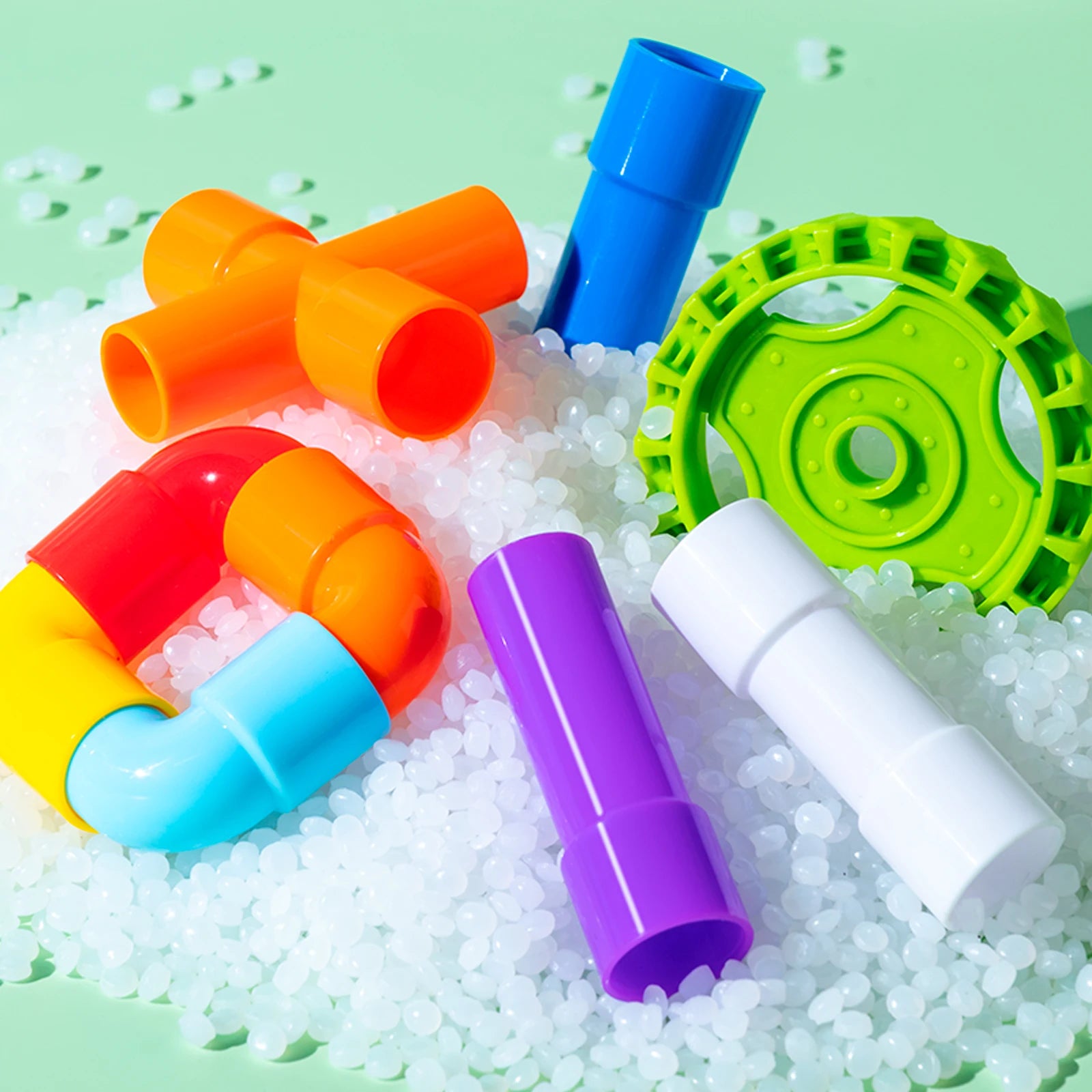 Children'S Pipe Building Blocks Toy Assembly Water Pipe Stacking Wood Beneficial Wisdom Male And Female Plastic Splicing Toy