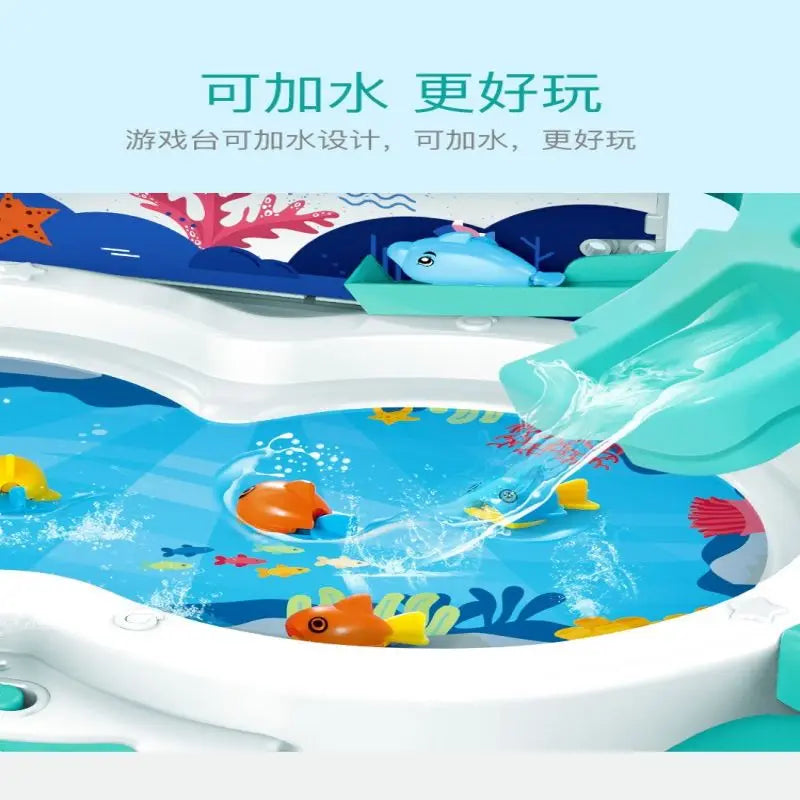 Children's electric fishing toy multi-functional track magnetic levitation music baby education early parent-child interaction