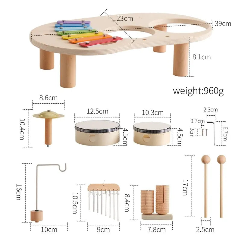 Baby Wooden Montessori Toys Playing House Afternoon Tea Set Model Puzzle Toys For Baby Birthday Toy Numbers Blocks Learning Toy