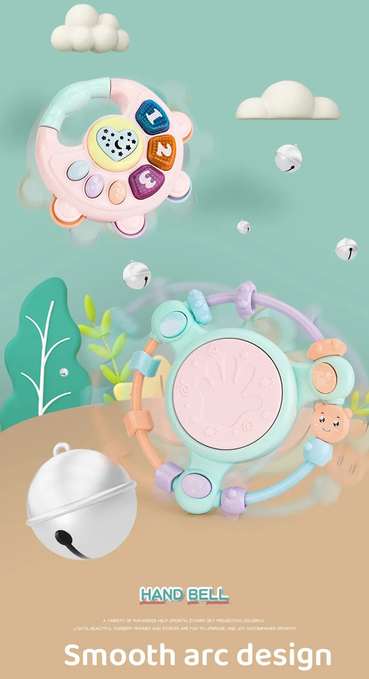 Kids Electronic Music Guitar Toy Multifunction Early Learning Instrument for Children Educational Musical Playset for Ages 3-6