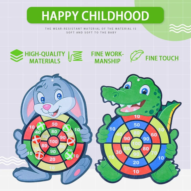 Montessori Dart Board Target Sports Game Toys For Children 4 To 6 Years Old Outdoor Toy Child Indoor Girls Sticky Ball Boys Gift