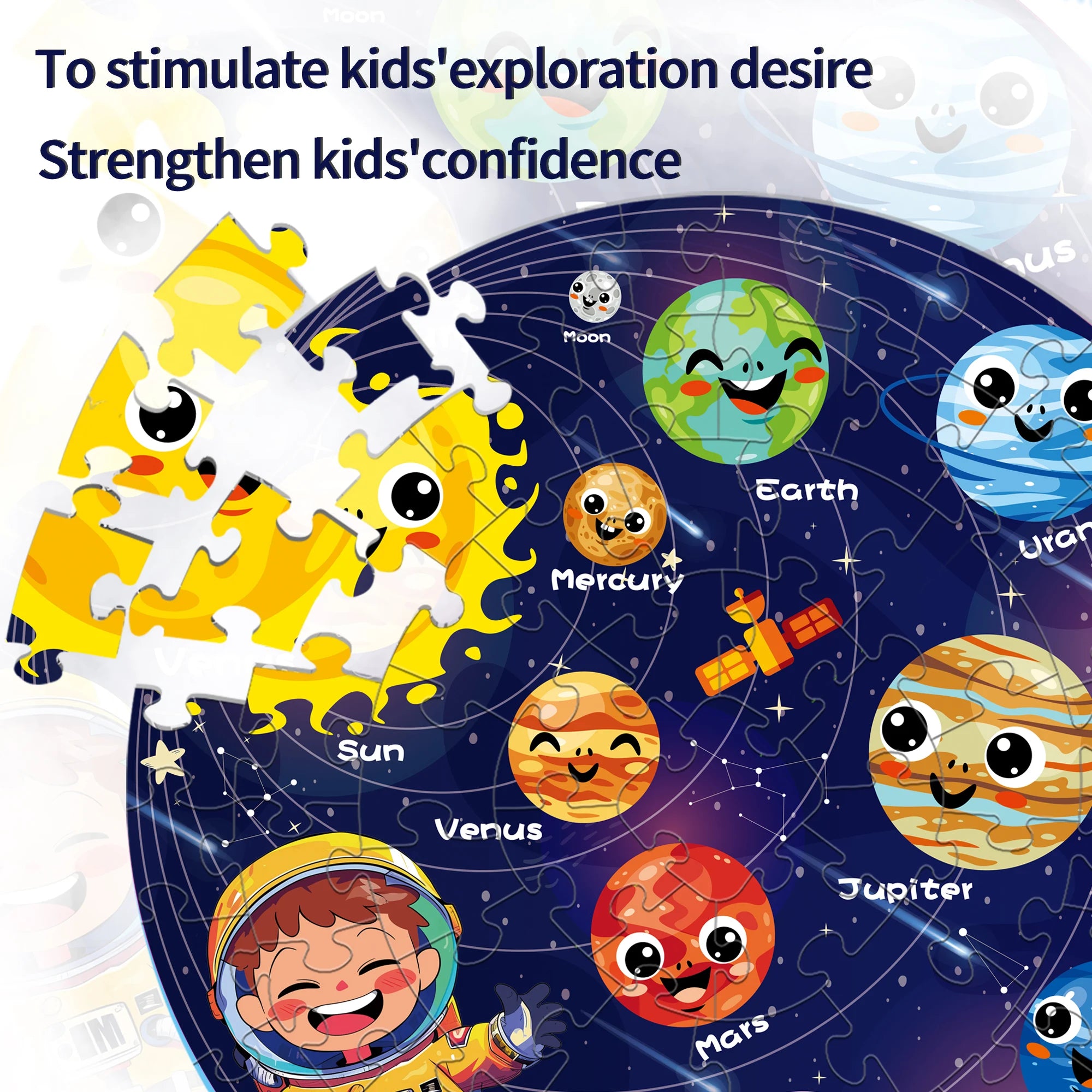 Fun Luminous Puzzles For Kids 70 Piece Creative Floor Puzzles Early Educational Learning Toy For Above 3 Years Kids Boys Girls