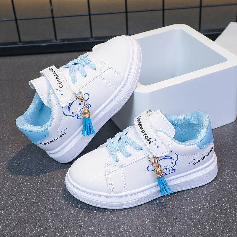 Sanrio hello kitty spring autumn non-slip net shoes girl casual shoes cartoon board shoes kuromi sports shoes cute Sneakers