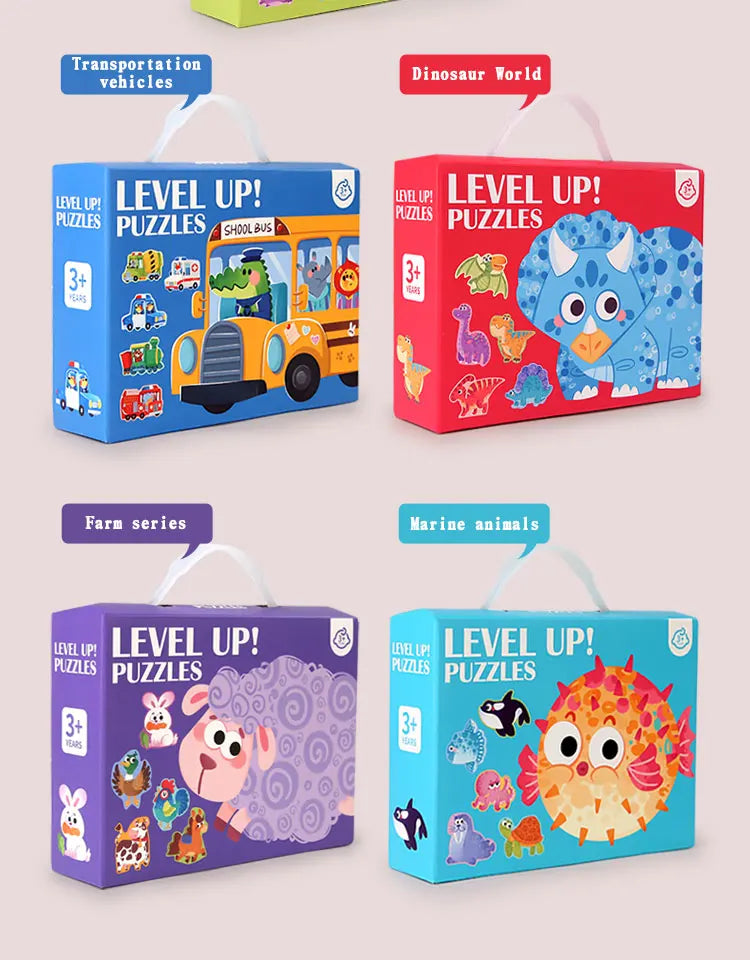 Wooden Jigsaw Puzzle Kids Toy Cartoon Animal Jigsaw Puzzles Game Early Educational Toys Gift Set for Children