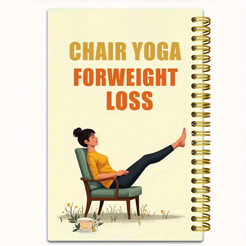 28-Day Chair Yoga Weight Loss Plan&Log – 32 Sheets/64 Pages Illustrated Guide with Daily Exercises Diet Tips & Progress Tracking