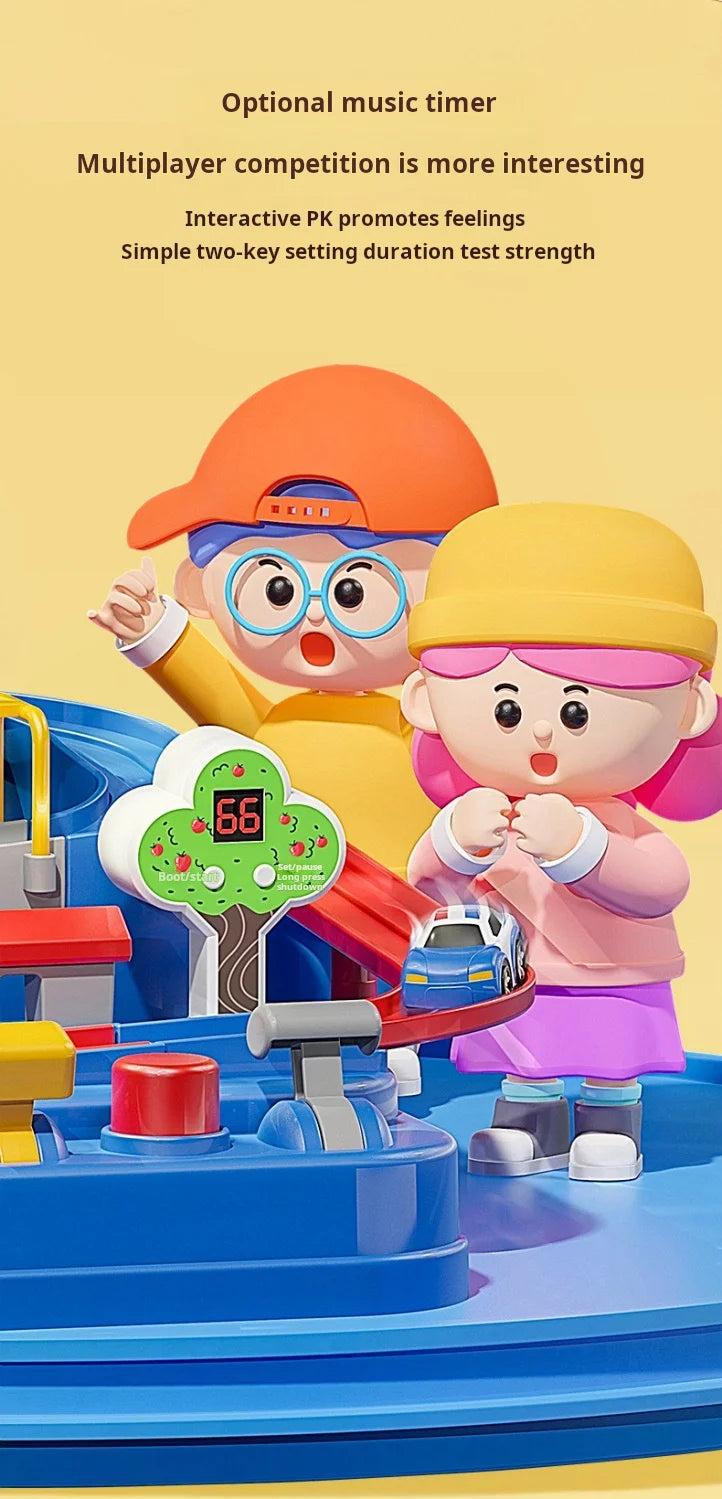 Racing Rail Car Model Educational Toys Children Track Adventure Game Brain Mechanical Interactive Train Animals Space Rocket Toy