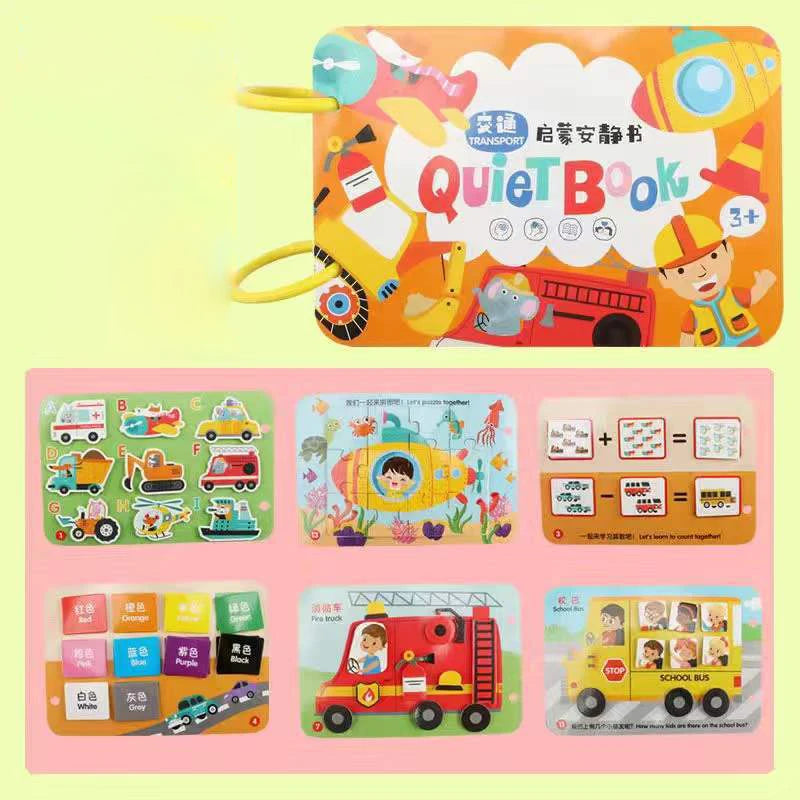 Montessori Busy Book for Kids Toddlers Educational Toys Baby Diy Paste Quiet Book Children Animals Numbers Matching Puzzles Toys