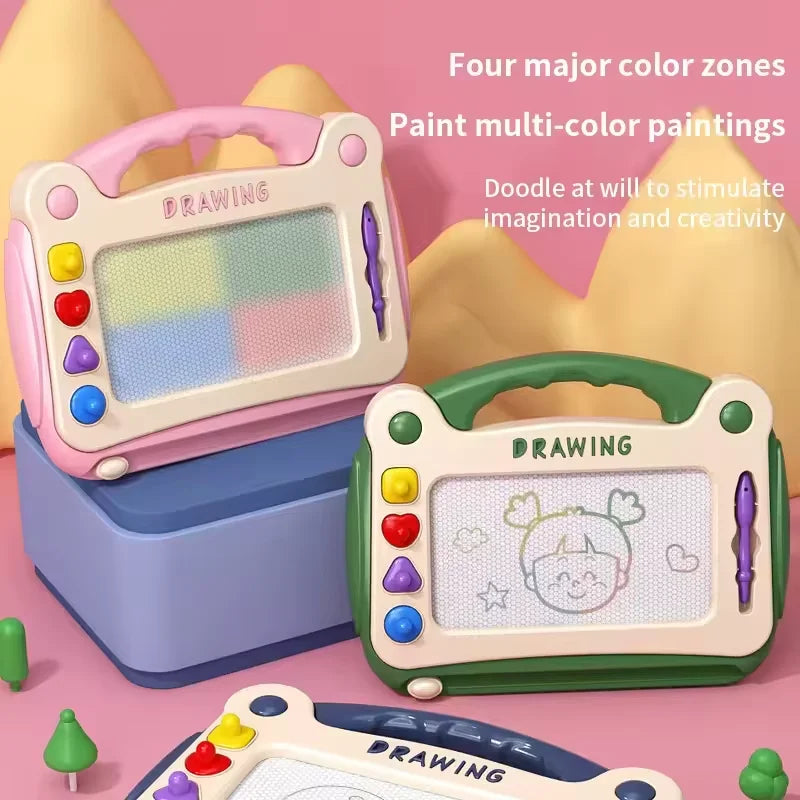 Children Magnetic Drawing Board Colored Graffiti Magic Eraser Drawing Board Children's Graffiti Board Art Early Education Toy