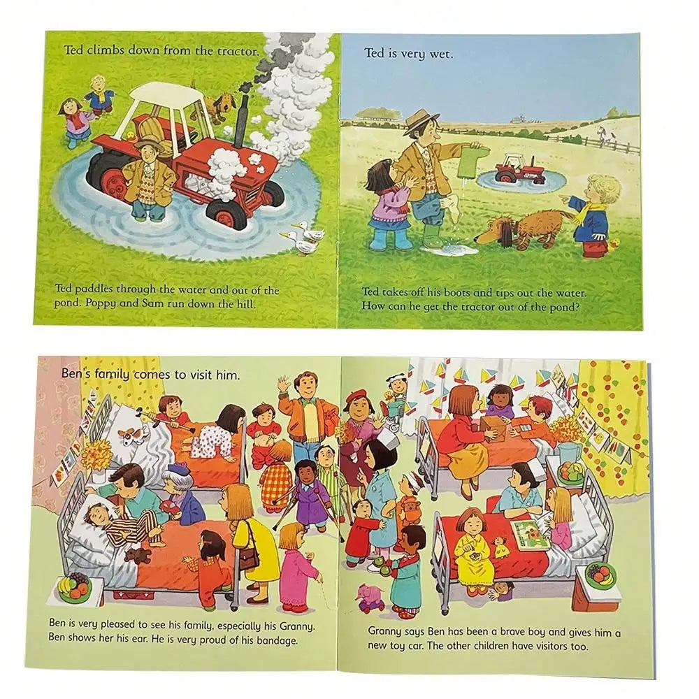 Usborne Farmyard Tales First Experience Preschool Education English Picture Story Books for Kids Bedtime Reading Montessori