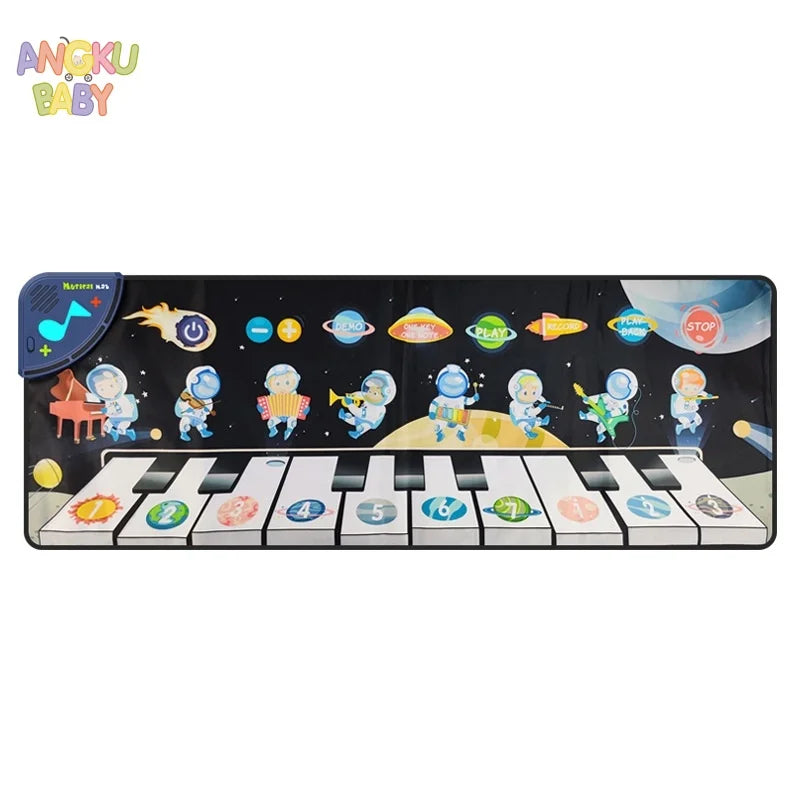 15*44" Educational Baby Play Mat Newborn Piano Gym for 0-12 Months Music Games For Babies Development Baby Activities Toys