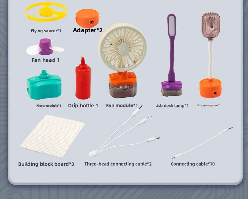 Circuit Experiment Building Blocks Toy Assembly Science Experiment Set Physics Enlightenment Wholesale DIY Science Education Ass