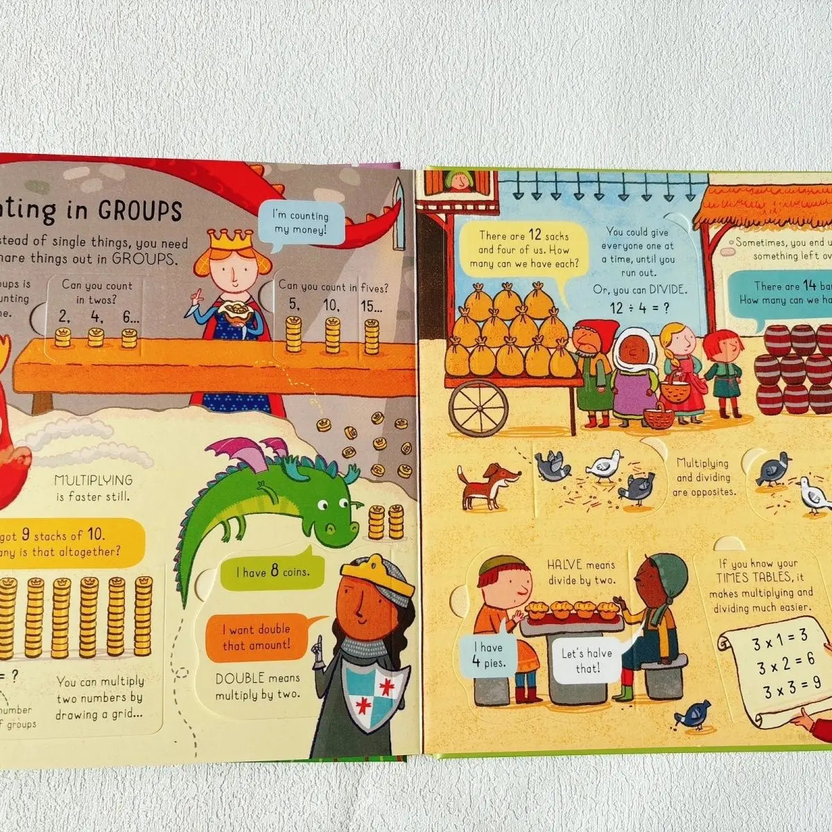 Usborne Look inside Maths Uncover the Secrets of Mathematics Children's STEM Cardboard Flip Flip Science Picture Book