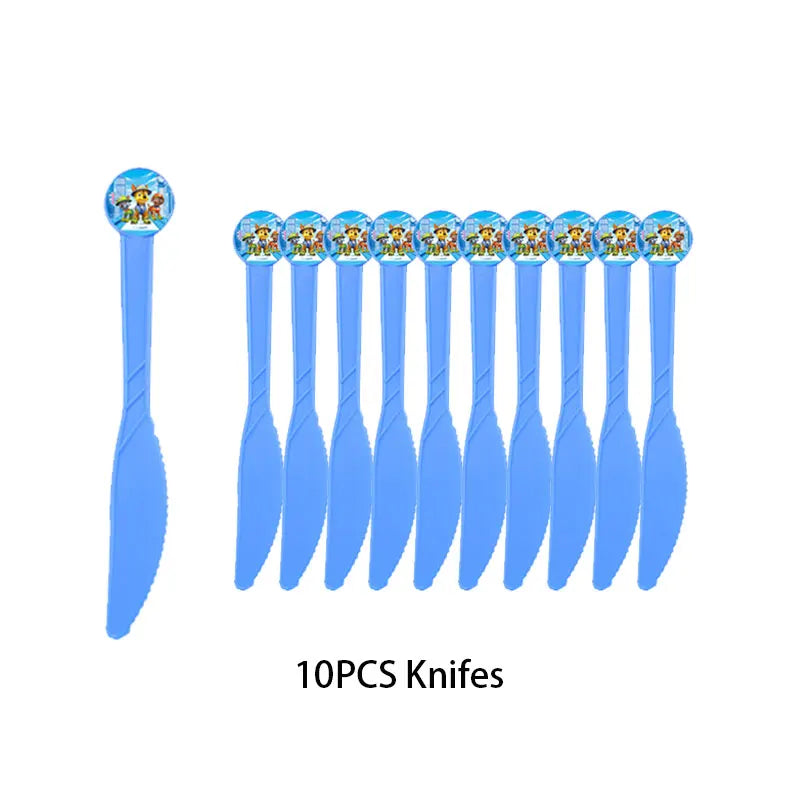 Paw Patrol Birthday Decorations Paw Patrol Tableware Plates Cups Balloons Banner Backdrop Cake Toppers Gift Bags Party Supplies